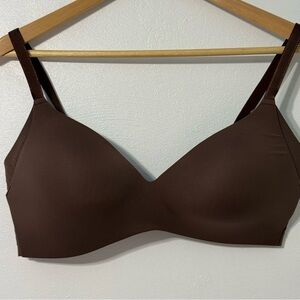 Knix Deep Brown Seamless Bra with extender